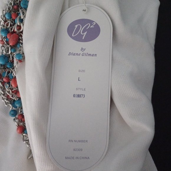 DG2 By Diane Gilman Top Size Large NWT - Picture 3 of 4